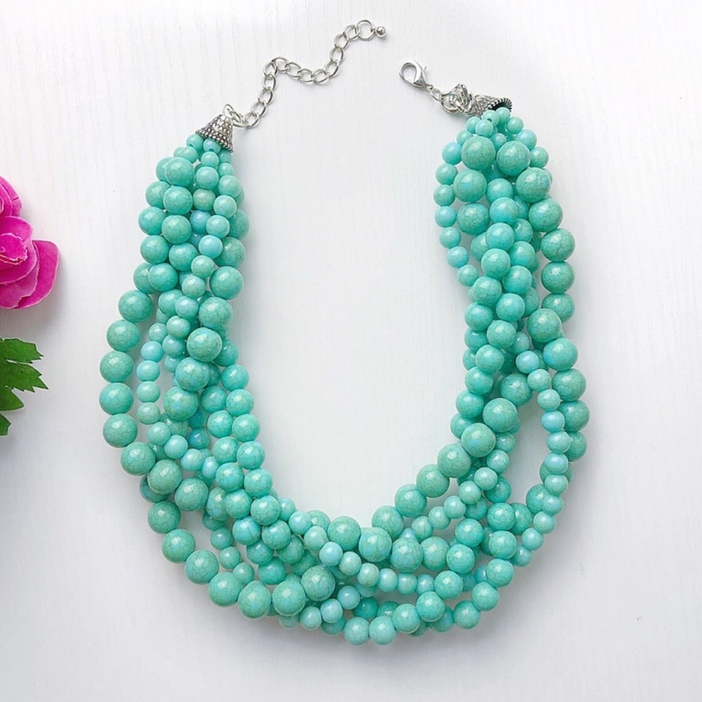 Turquoise Statement Necklace - Picture 2 of 4